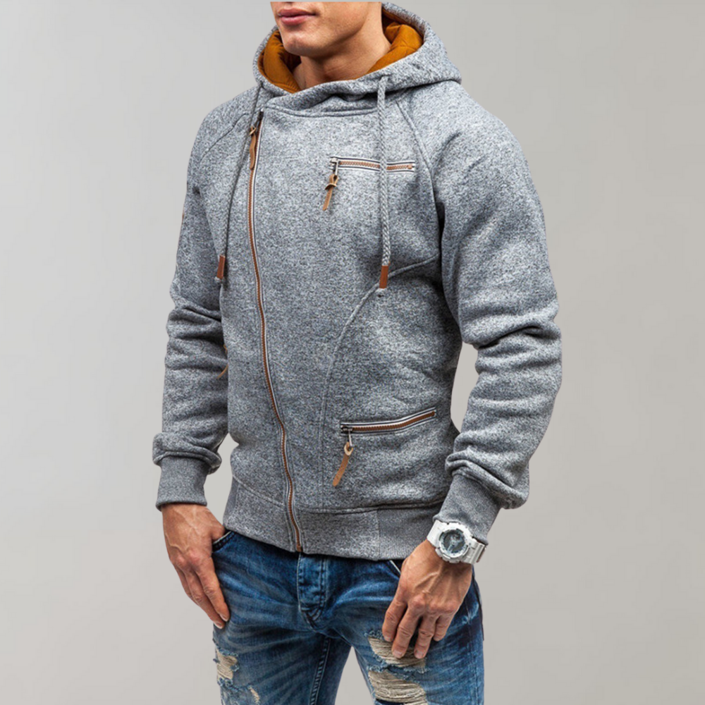 Herrenjacke Kapuzenjacke Mit Reißverschluss Für Freizeit Und Alltag 4
