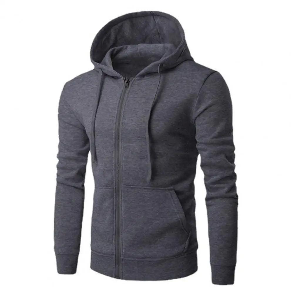Herrenjacke Kapuzenjacke mit Reißverschluss für Herbst und Winter 3