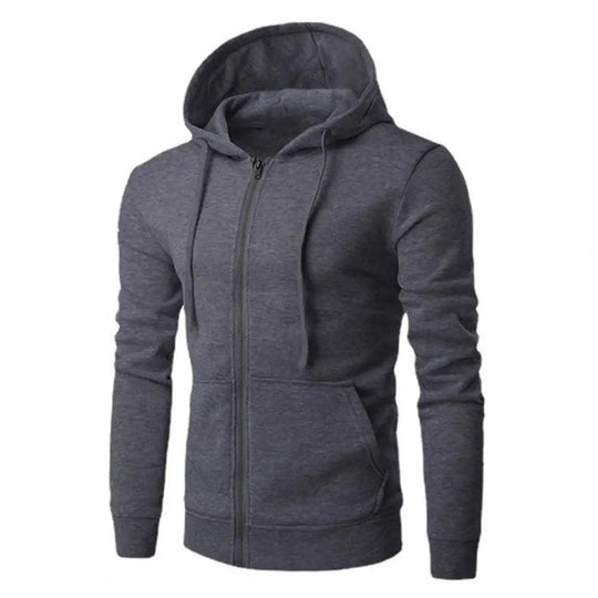 Herrenjacke Kapuzenjacke mit Reißverschluss für Herbst und Winter 3