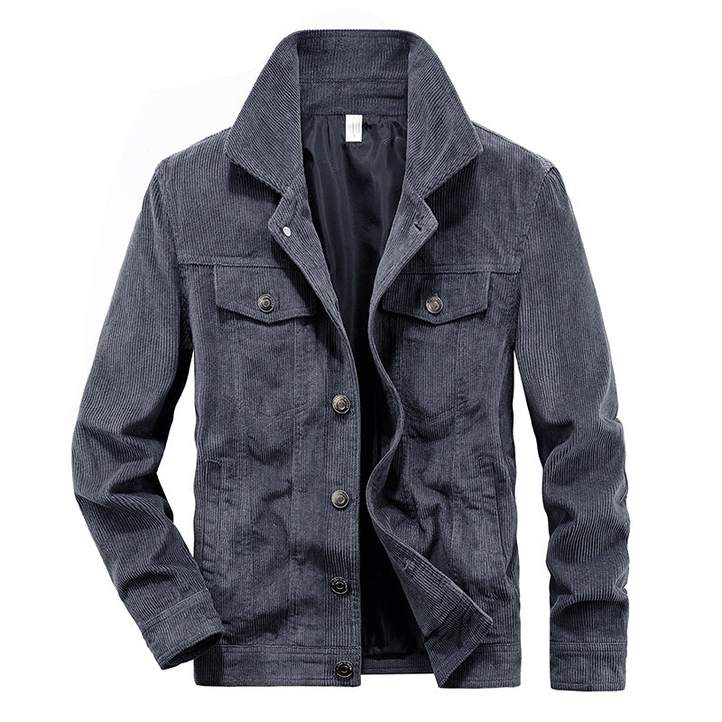 Herrenjacke Lässiger Stil Mit Praktischen Taschen 3
