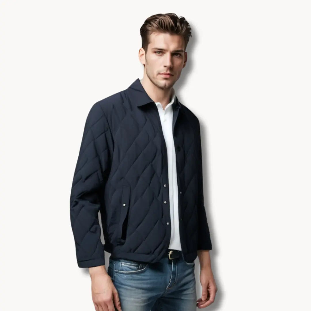 Herrenjacke Steppdesign Modern für Winter mit Wasserresistenter Oberfläche 2