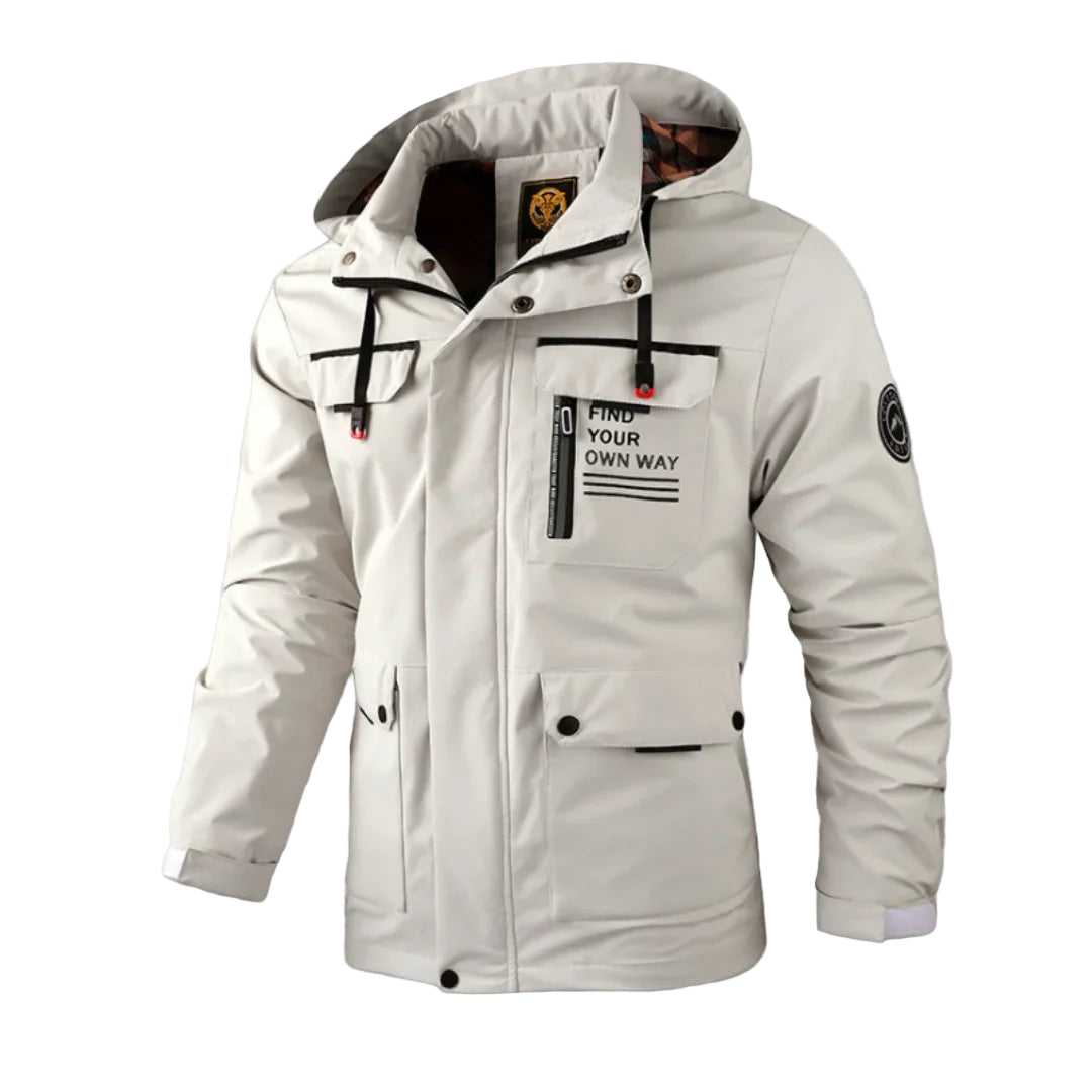 Herrenjacke Wasserabweisend mit Kapuze für Winter Outdoor Aktivitäten 0