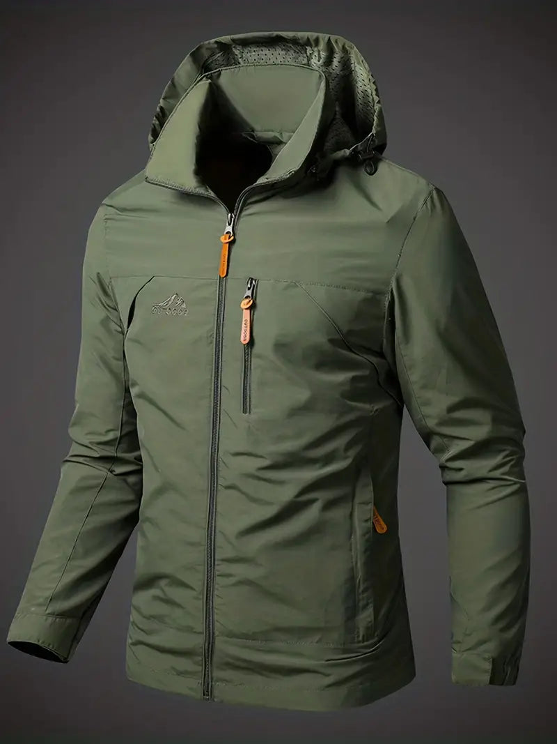 Herrenjacke Wind- und Wasserabweisend für Outdoor-Aktivitäten aus Weichem, Langlebigem Stoff 3