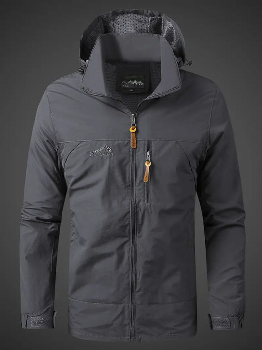 Herrenjacke Wind- und Wasserabweisend für Outdoor-Aktivitäten aus Weichem, Langlebigem Stoff 4