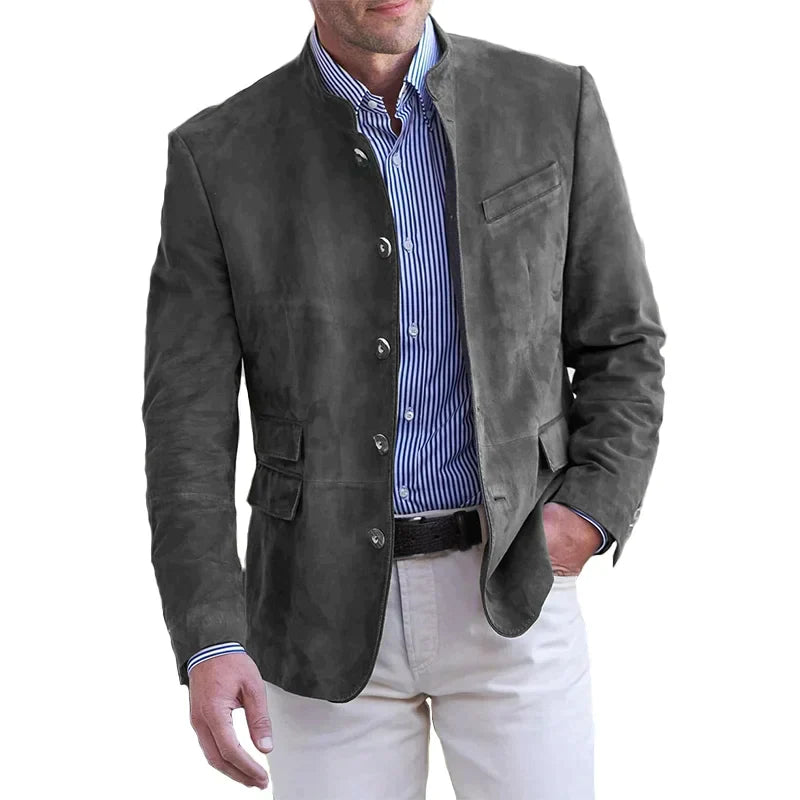Herrenjacke mit Knöpfen und modernem Design 3