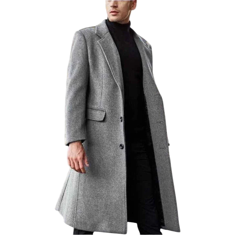 Herrenmantel Klassisch mit Knopfleiste für Stilvolle Winterlooks 0