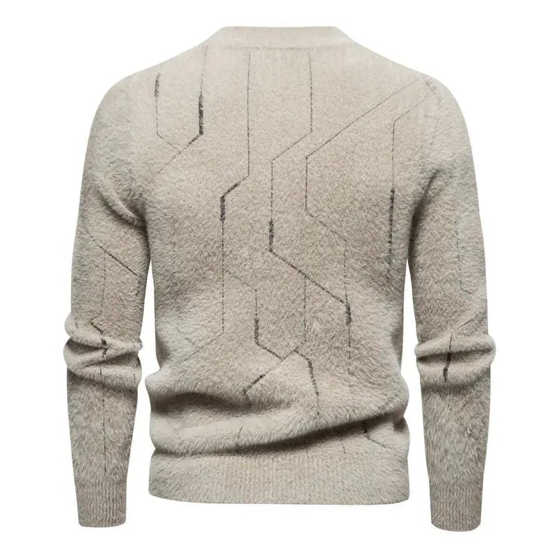 Herrenpullover Klassisch Gestrickt Bequeme Passform 2