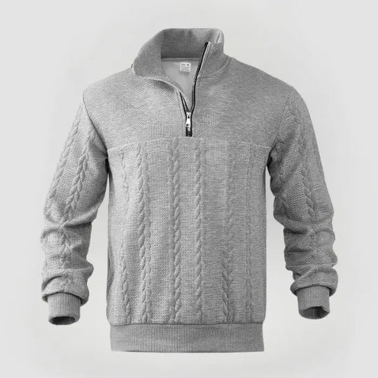 Herrenpullover Klassisch Mit Viertelreißverschluss Für Büro Und Freizeit 4