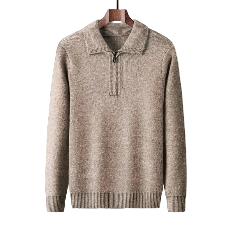 Herrenpullover Mit Hohem Hals Und Reißverschluss Modern 0