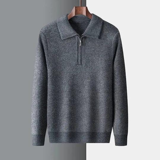 Herrenpullover Mit Hohem Hals Und Reißverschluss Modern 2