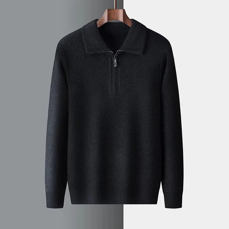Herrenpullover Mit Hohem Hals Und Reißverschluss Modern 6