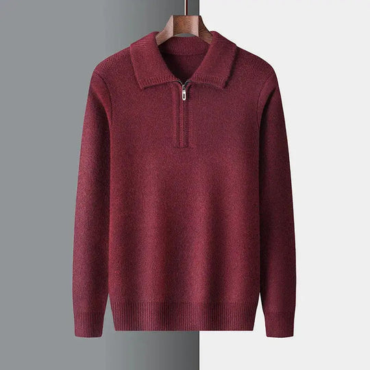 Herrenpullover Mit Hohem Hals Und Reißverschluss Modern 7