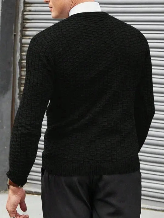Herrenpullover Modern mit Jacquarddesign für Vielseitige Anlässe 2