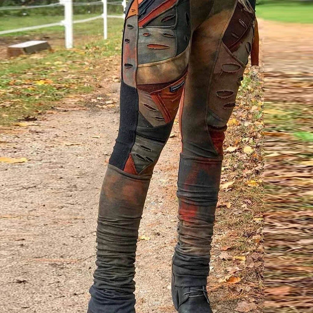 Hochtaillierte Tie-Dye Retro-Leggings