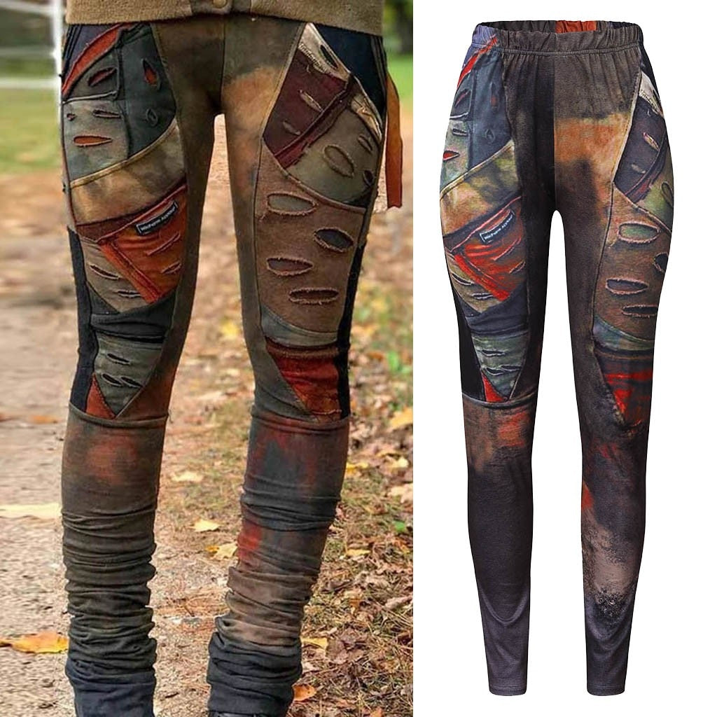 Hochtaillierte Tie-Dye Retro-Leggings
