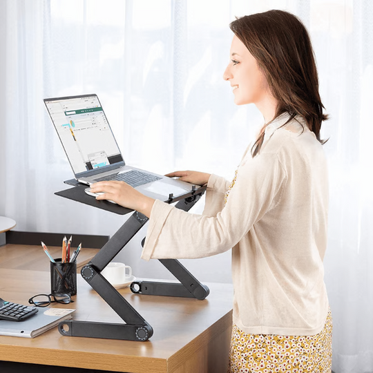 Höhenverstellbarer Laptopständer Mit Abnehmbarem Mauspad Für Ergonomisches Arbeiten 0
