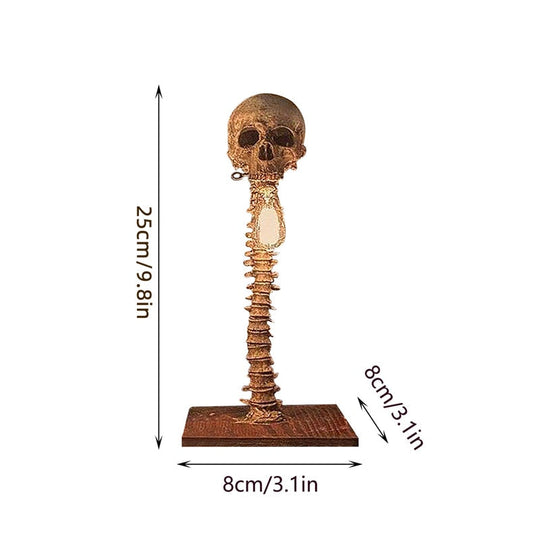 Horror Lampe Totenkopf mit Wirbelsäule 8