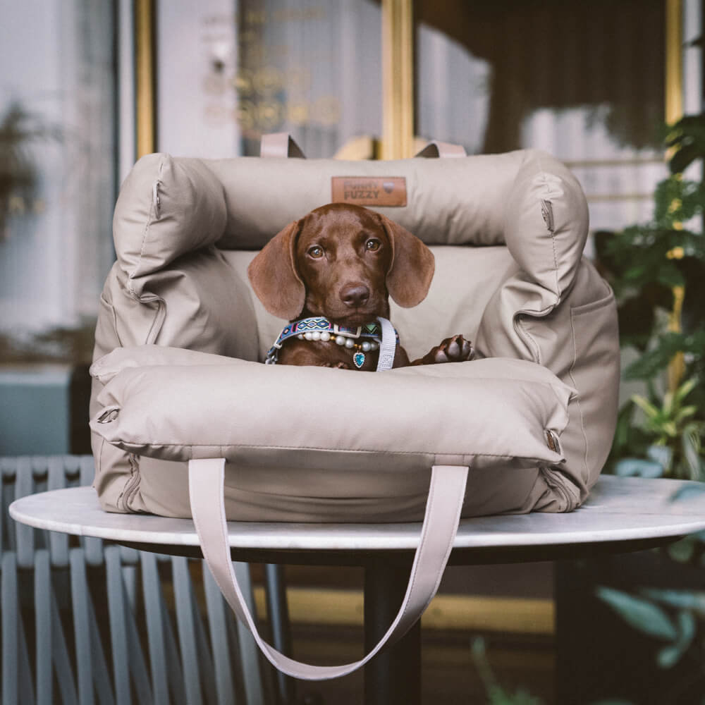 Hunde Autositz Rückbank Sicheres Reisen Komfortabel Plüsch Design 6