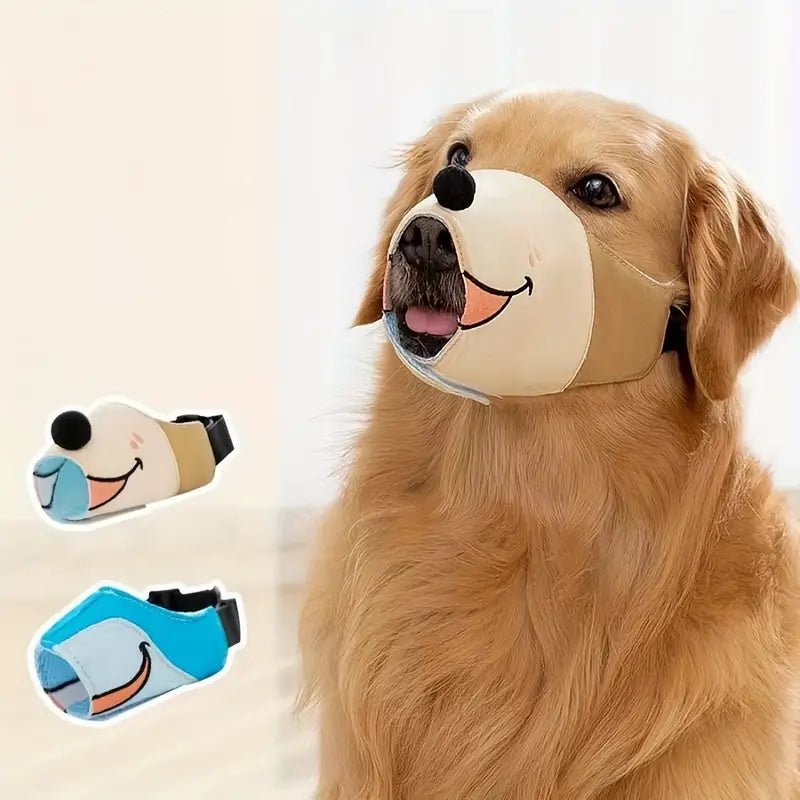 Hunde Maulkorb Verstellbar im Verspielten Cartoon Design für Hunde 4