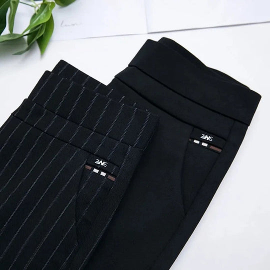 Damenhose Hohe Taille Atmungsaktives Material Stoffhose für Vielseitige Anlässe 5