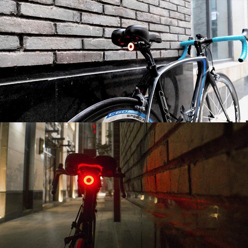 Intelligentes Fahrrad Rücklicht mit Bremslichtfunktion und LED, USB-wiederaufladbar, IPX-6 wasserdicht, für optimale Sichtbarkeit 5