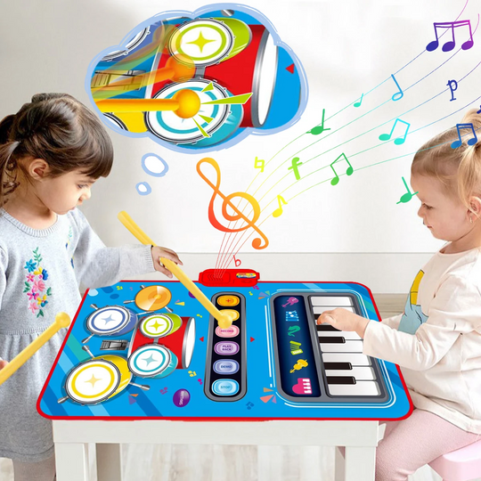 Interaktive Spielmatte Baby mit Musikinstrumenten und Rutschfester Unterseite 2