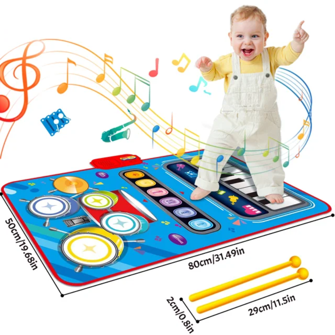 Interaktive Spielmatte Baby mit Musikinstrumenten und Rutschfester Unterseite 4