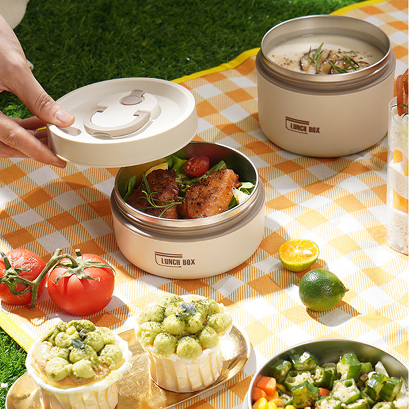 Isolierbox Lunchbox mit Tragetasche für Unterwegs, Thermobox mit Auslaufsicherem Design und Hervorragender Temperaturisolierung 3