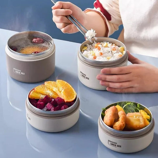Isolierbox Lunchbox mit Tragetasche für Unterwegs, Thermobox mit Auslaufsicherem Design und Hervorragender Temperaturisolierung 4