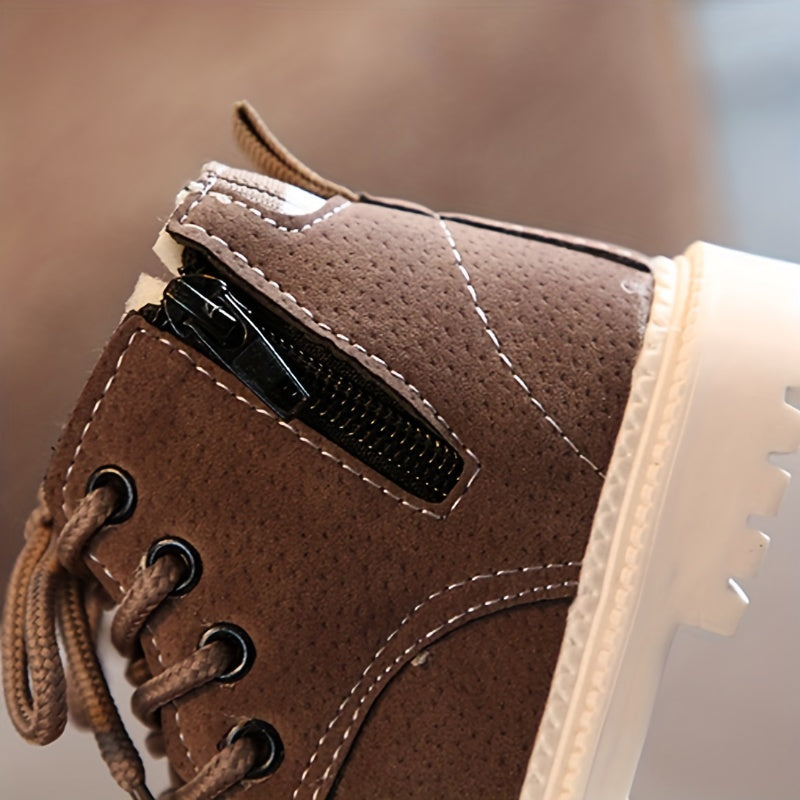 Jungen Outdoor-Enkellaarzen mit Fleecefutter und robuster Sohle 4