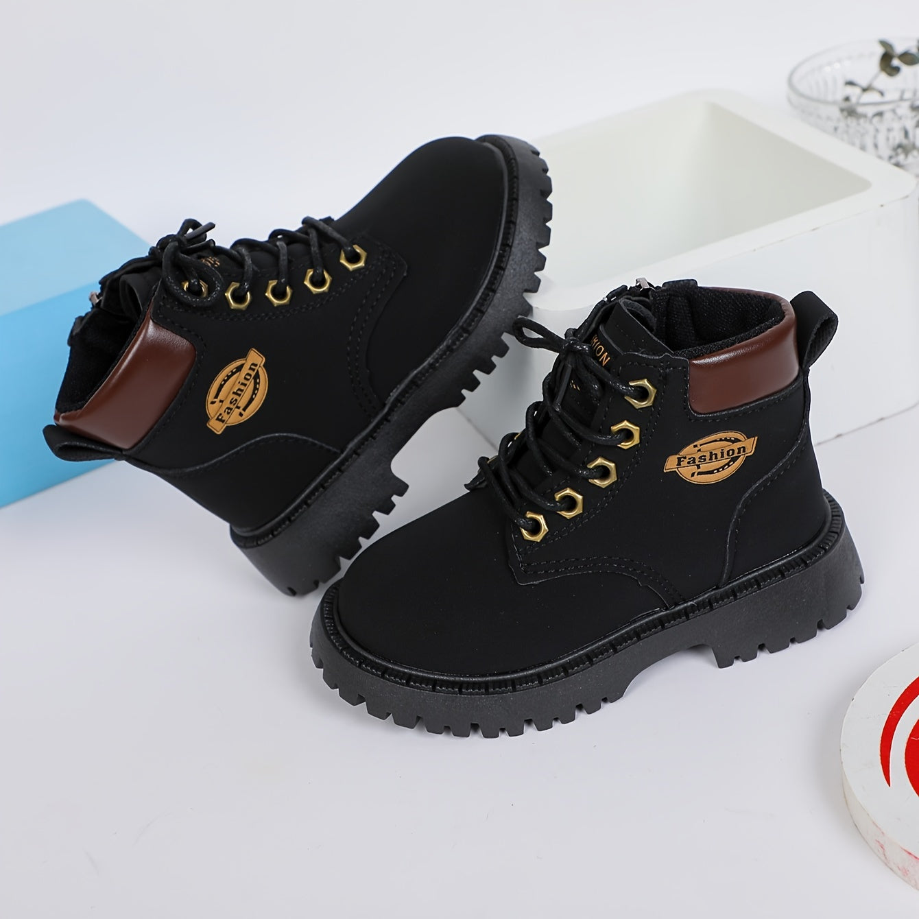 Jungen Stiefel mit Reißverschluss und rutschfester Sohle 1