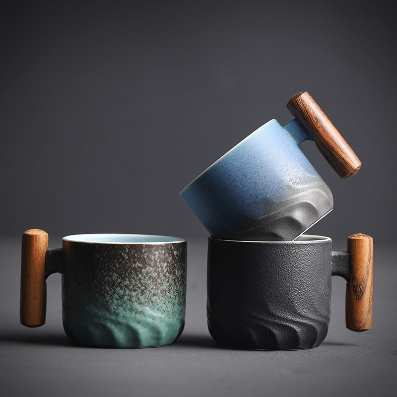 Kaffeetasse für Espresso und Tee mit Holzgriff 0