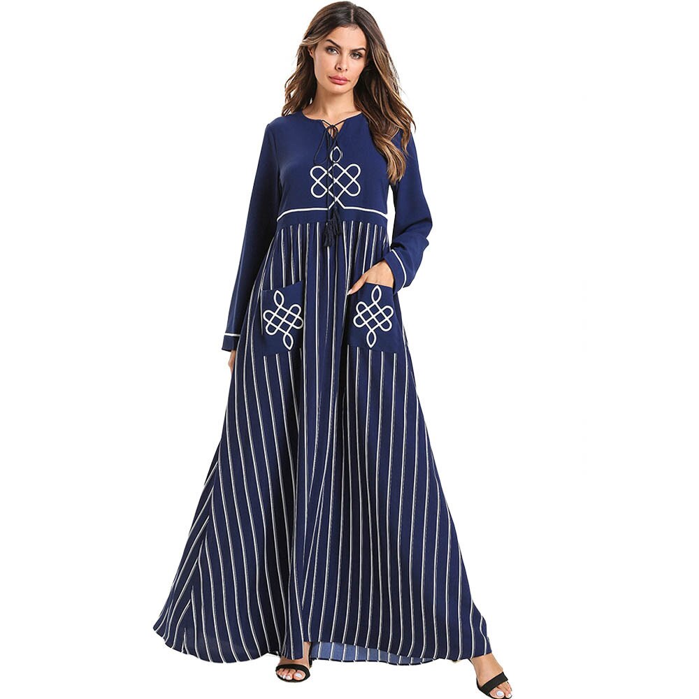 Kaftan Langärmeliges Maxikleid