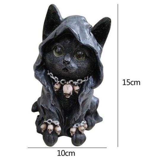 Katzenstatue Dekor für Halloween 7