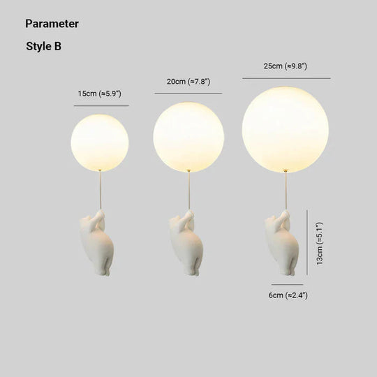 Kinder Deckenlampe Bär und Ballon LED Deckenleuchte für fröhliche Atmosphäre 6
