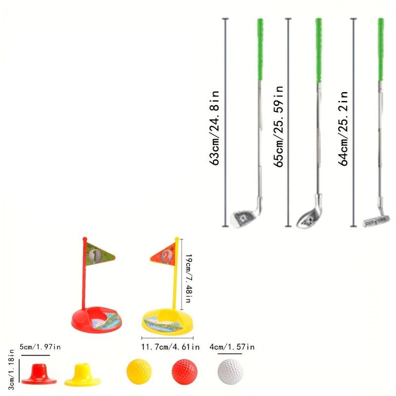 Kinder Golfset mit verstellbaren Schlägern und Zubehör 4