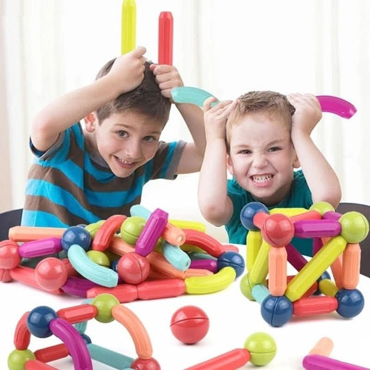 Kinder Magnetisches Bauset Kreativstäbe für Spiel und Lernen 1