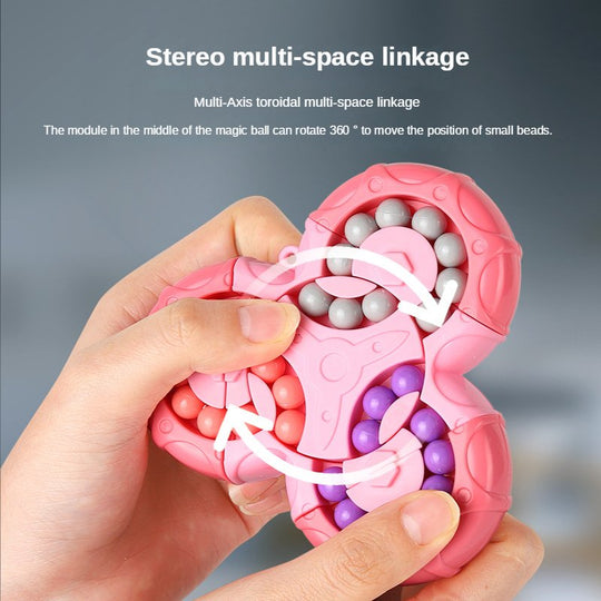 Kinder Spielzeug 2-in-1 Fidget Spinner und Zauberwürfel für Kreativität und Konzentration 2