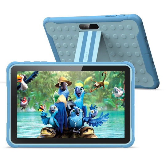 Kinder Tablet 10 Zoll Android 13 Quad-Core Prozessor 2GB RAM 64GB ROM mit Schutzhülle 0