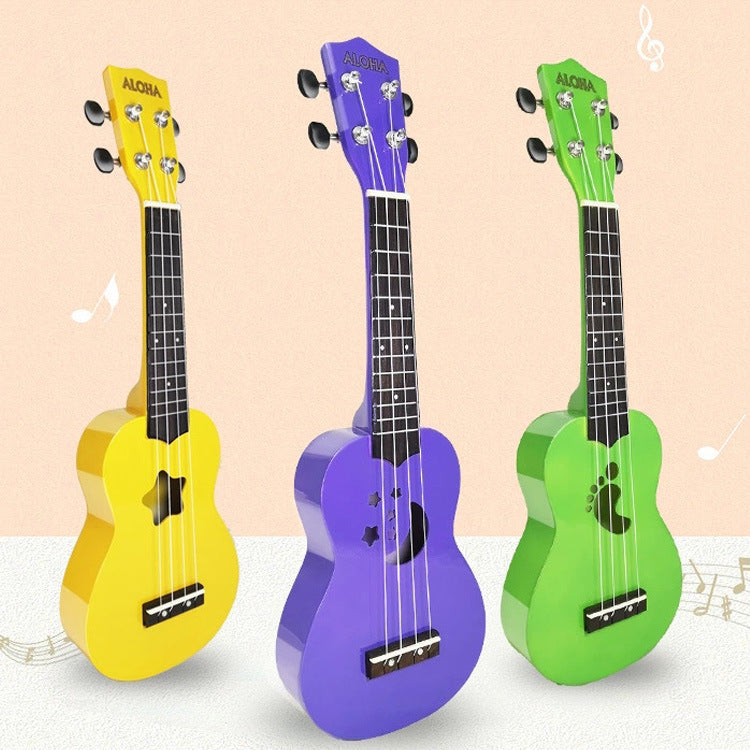 Kinder Ukulele Bunt mit Sternförmigem Schallloch 2