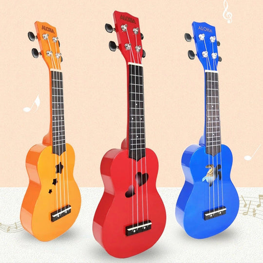 Kinder Ukulele Bunt mit Sternförmigem Schallloch 3