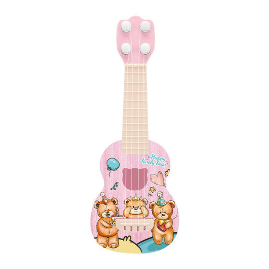 Kinder Ukulele Spielzeug mit Bärendesign für Anfänger 2