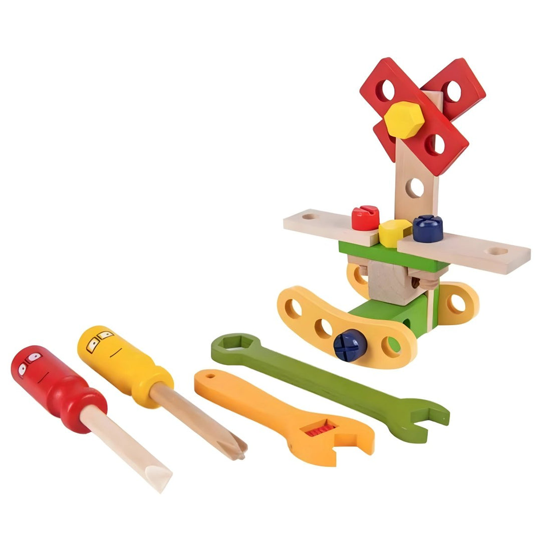 Kinder Werkzeugkoffer Montessori für frühe Bauprojekte 6