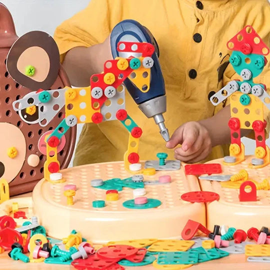 Kinderspielzeugkiste Montessori Kreatives Bau-Set für Motorik und Fantasie 1