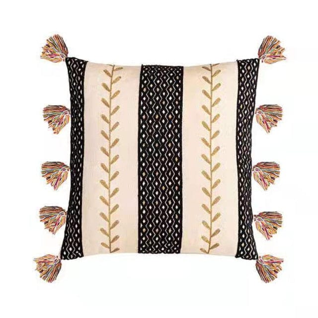 Kissenbezug 40x40 Boho-Stil mit Fransen für Wohn- und Schlafzimmer 11