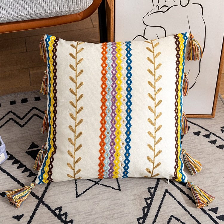Kissenbezug 40x40 Boho-Stil mit Fransen für Wohn- und Schlafzimmer 6