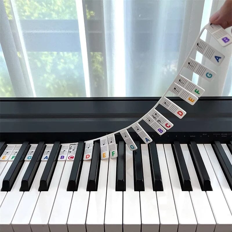 Klavier Lernhilfe Abnehmbare Notenetiketten für 88-Tasten Klaviere 9