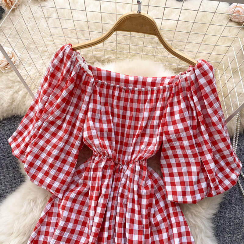 Kleid Mit Quadratischem Kragen Für Frauen