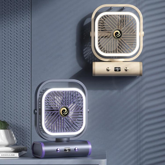 Kleiner USB Mini Ventilator Desktop mit Fünf Geschwindigkeitsstufen für Büro und Zuhause 1