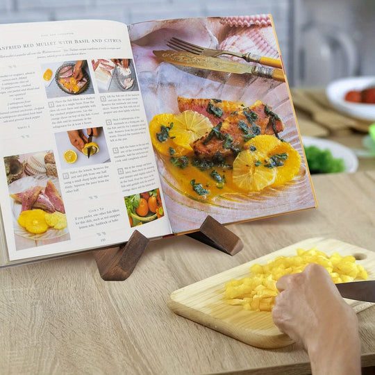 Kochbuchständer aus Holz für die Küche – Rustikaler Rezeptbuchhalter 6